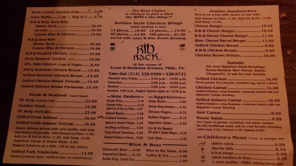 Rib Rack Menu 3